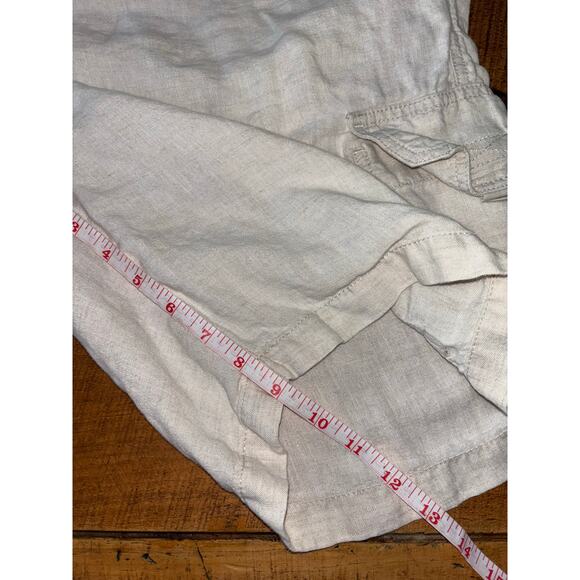 Mens Tommy Bahama Relax 100%‎ Linen Light Cream Beige Cargo Shorts Size Large - Picture 10 of 11